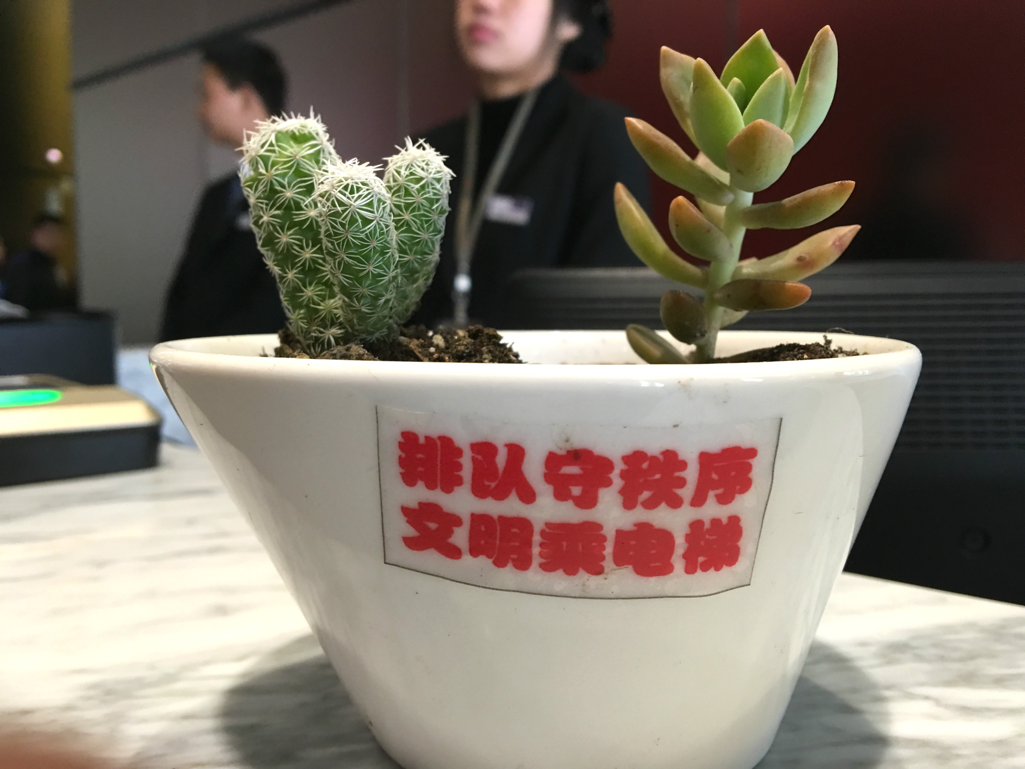 滨江写字楼开展“排队守秩序，文明乘电梯”活动